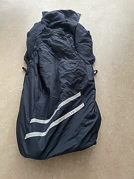 Kørepose, der har været brugt til kørestol