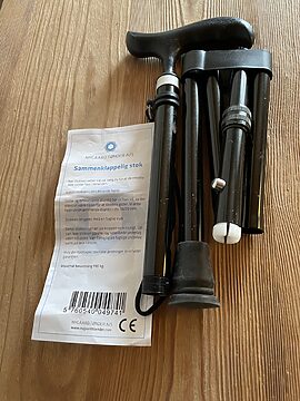 sammenklappelig stok sælges